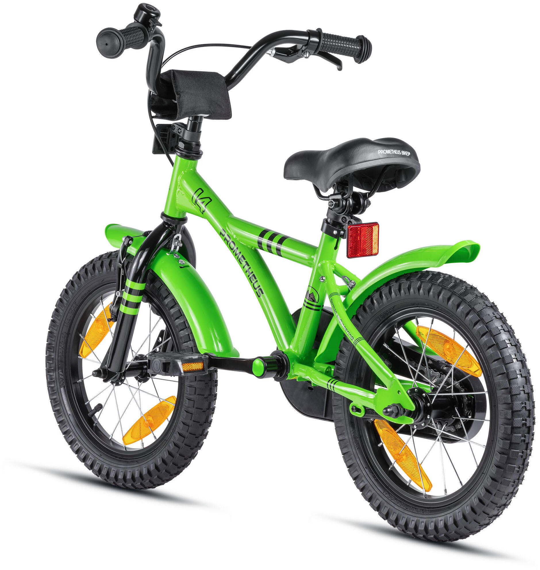 Bicicletta per bambini 14" dai 4 anni con rotelle e freno a contropedale 5/8