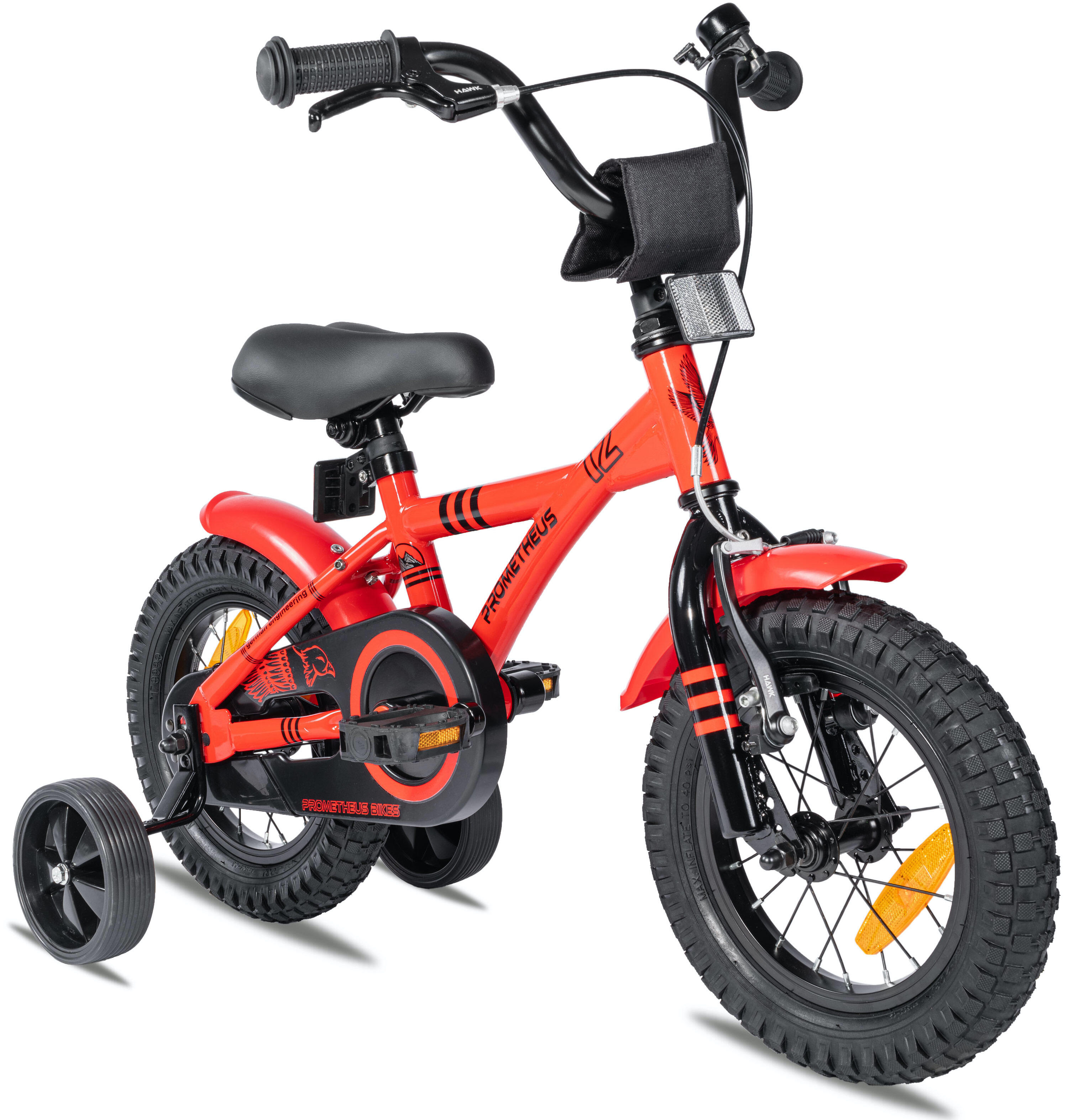 Kinderfahrrad 12 Zoll ab 3 Jahre mit Stützräder und Rücktritt 1/9