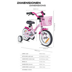 PROMETHEUS BICYCLES Velo enfant 3 ans - vélo fille 12 pouces a