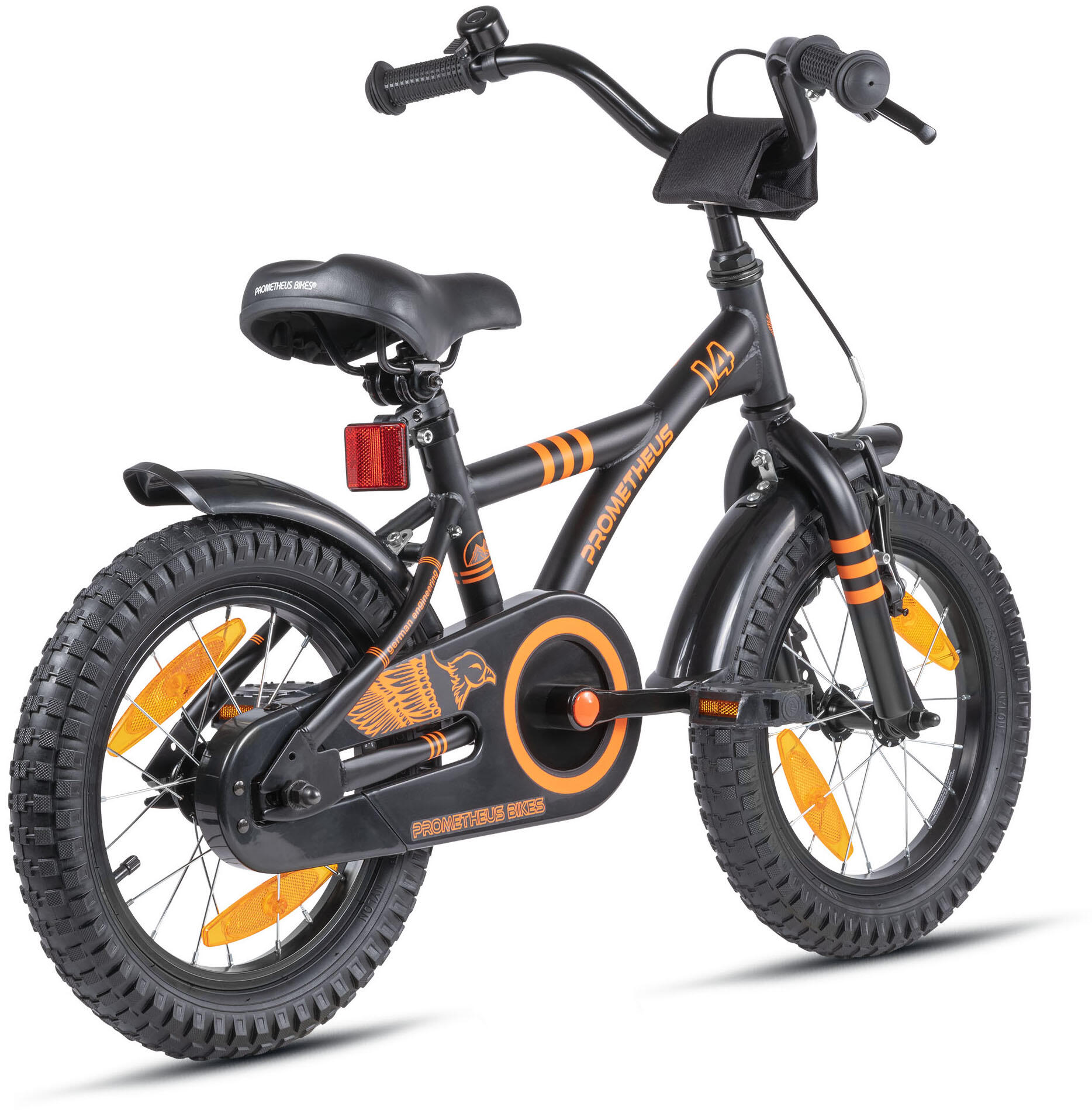 Kinderfahrrad 14 Zoll ab 4 Jahre mit Stützräder und Rücktritt 4/8
