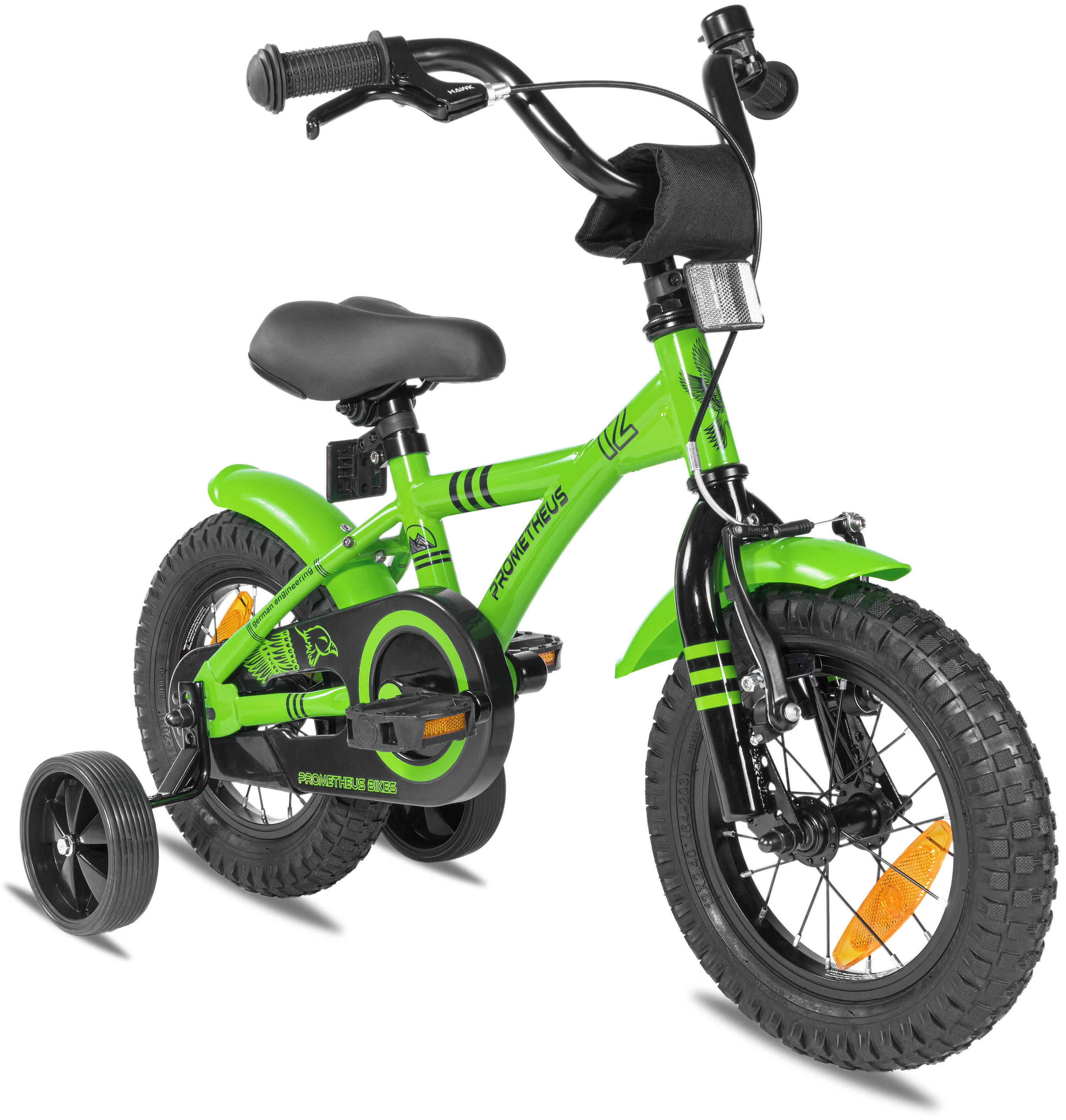 PROMETHEUS BICYCLES Kinderfahrrad 12 Zoll ab 3 Jahre mit Stützräder und Rücktritt
