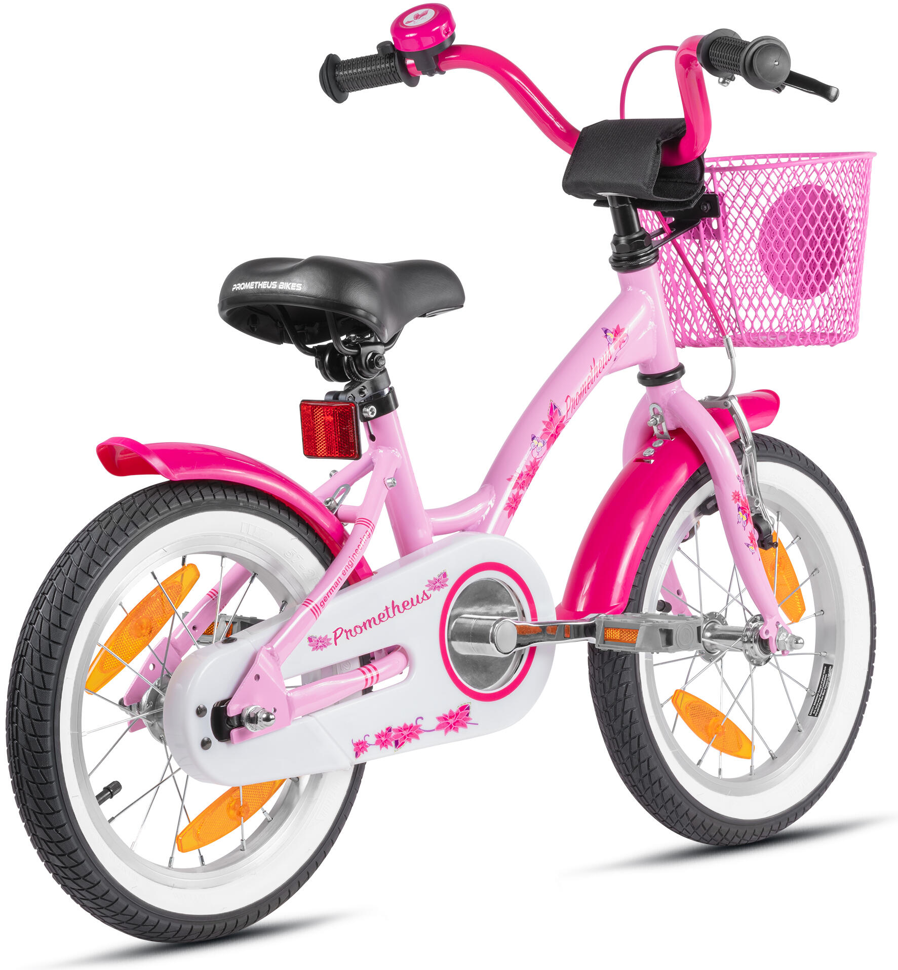 Bicicletta per bambini 14" dai 4 anni con rotelle e freno a contropedale 5/8
