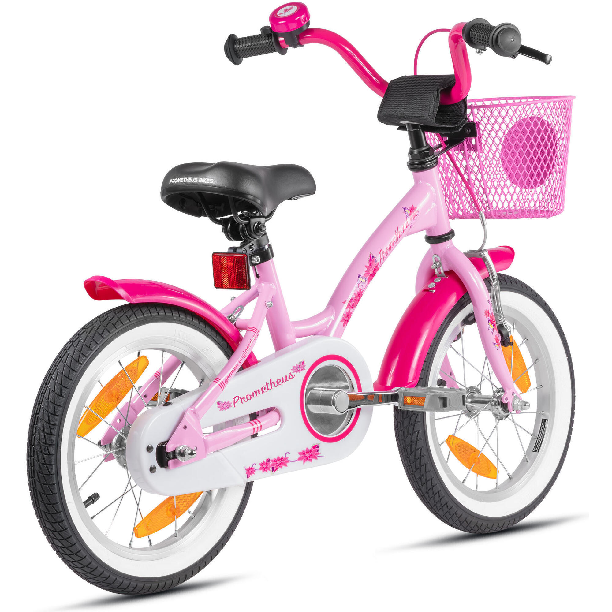 Vélo Enfant 14 Pouces Wildtrak - 3-5 Ans - Roues Stabilisatrices Amovibles - Blanc Et Bleu