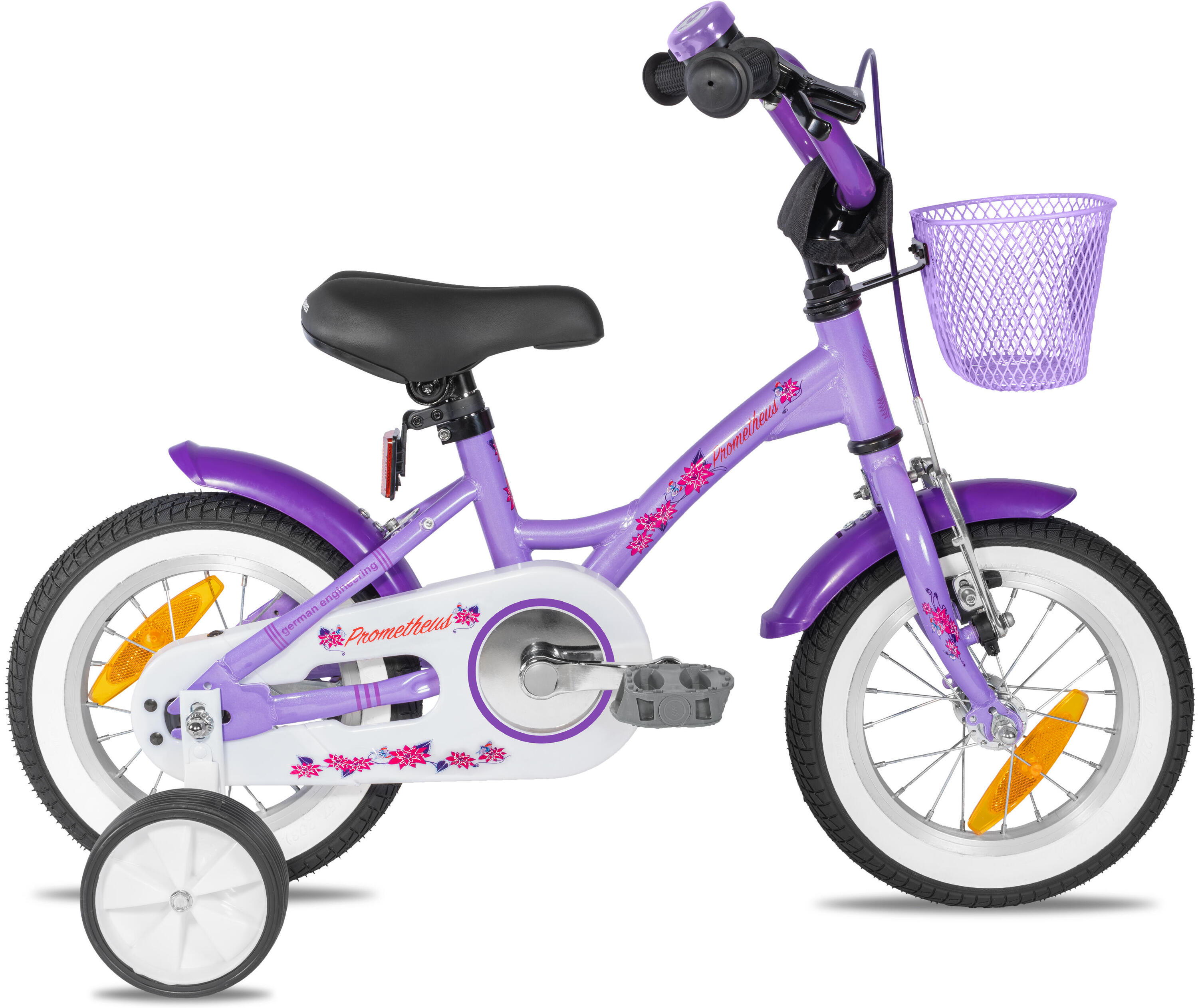 Kinderfahrrad 12 Zoll ab 3 Jahre mit Stützräder und Rücktritt 3/8