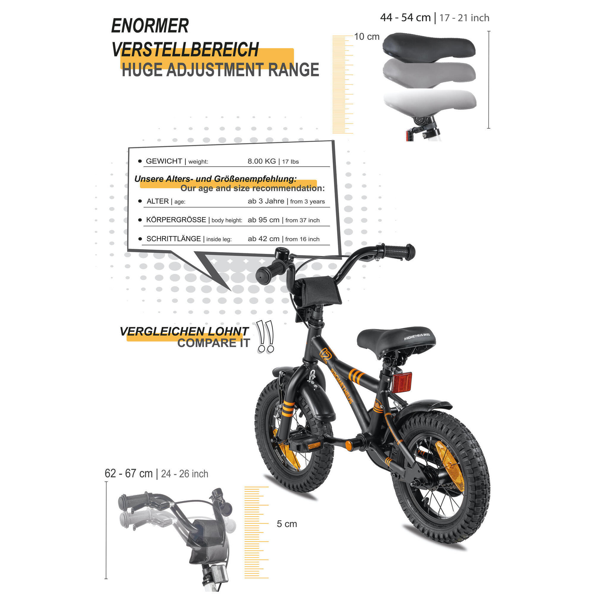 V lo 12 pouces enfant 3 ans avec roues stabilisateurs et