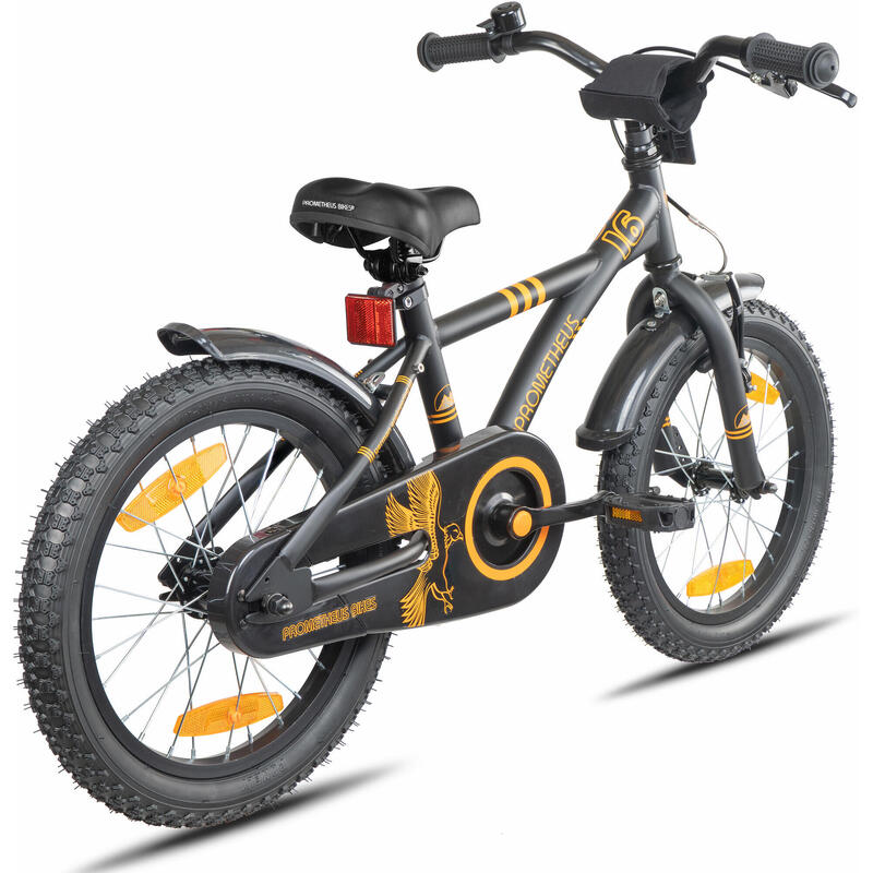 PROMETHEUS BICYCLES Velo Enfant 5 Ans Garcon vélo Fille 16 Pouces a  Roulette pour 4 a 5 Ans - BMX en Noir : : Sports et Loisirs