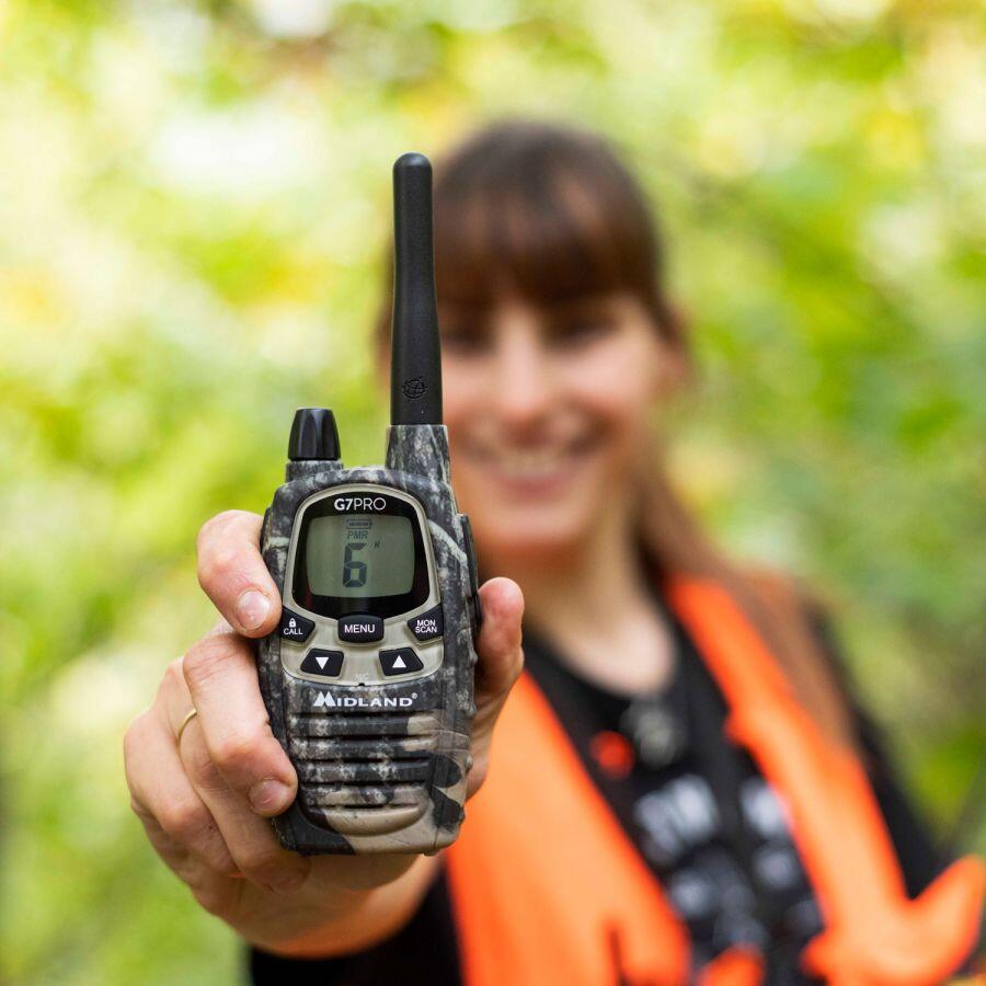 Midland G7 PRO Mimetic – Talkie‑Walkie 16 canaux PMR446 écran LCD VOX 6/7