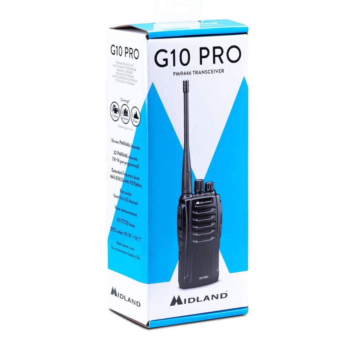 Walkie talkie MIDLAND G10 PRO 32 memorias, robusto 4/7