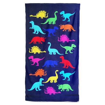 Serviette de plage microfibre enfant - Dino - 70x140cm - 250g/m²