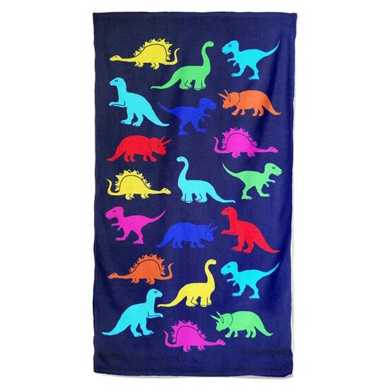 Serviette de plage microfibre enfant - Dino - 70x140cm - 250g/m²