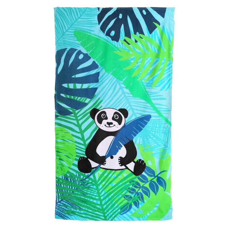 Microvezel strandlaken Panda 70x140 250 g/m² groen