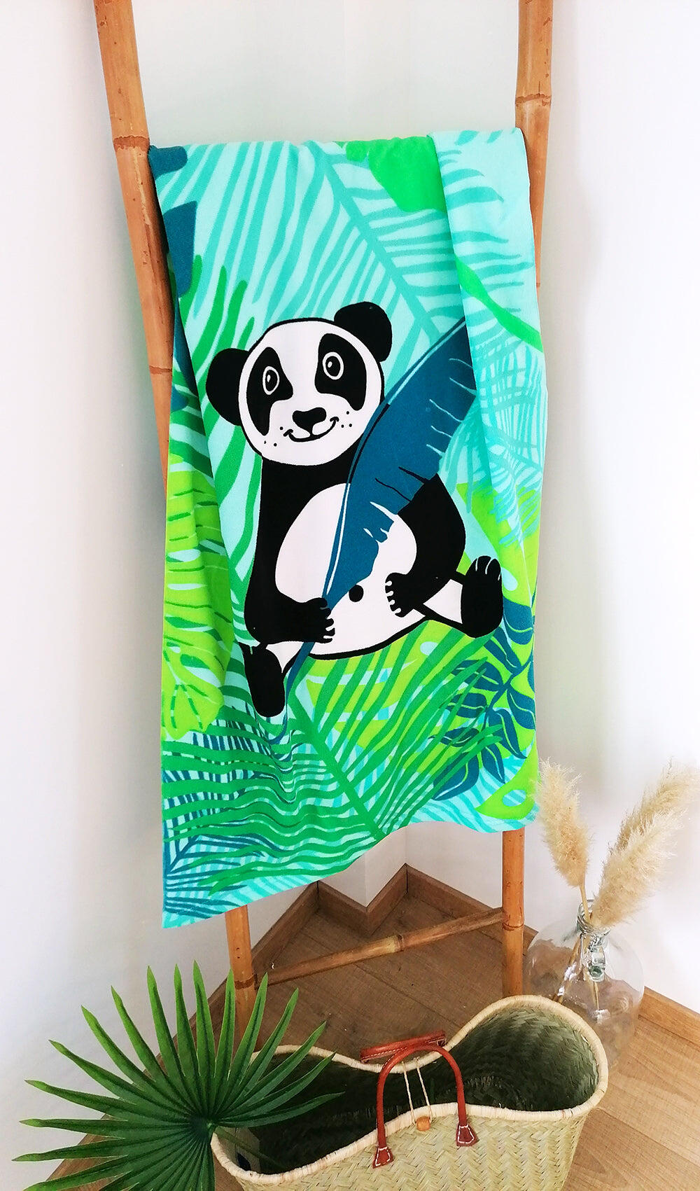 Serviette De Plage Panda Roux – Microfibre Séchage Rapide, 80x160 Cm, Pour La Plage, Le Camping Ou Le Bain