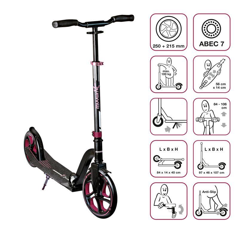 muuwmi Aluminium Scooter Pro 250/215 mm rot