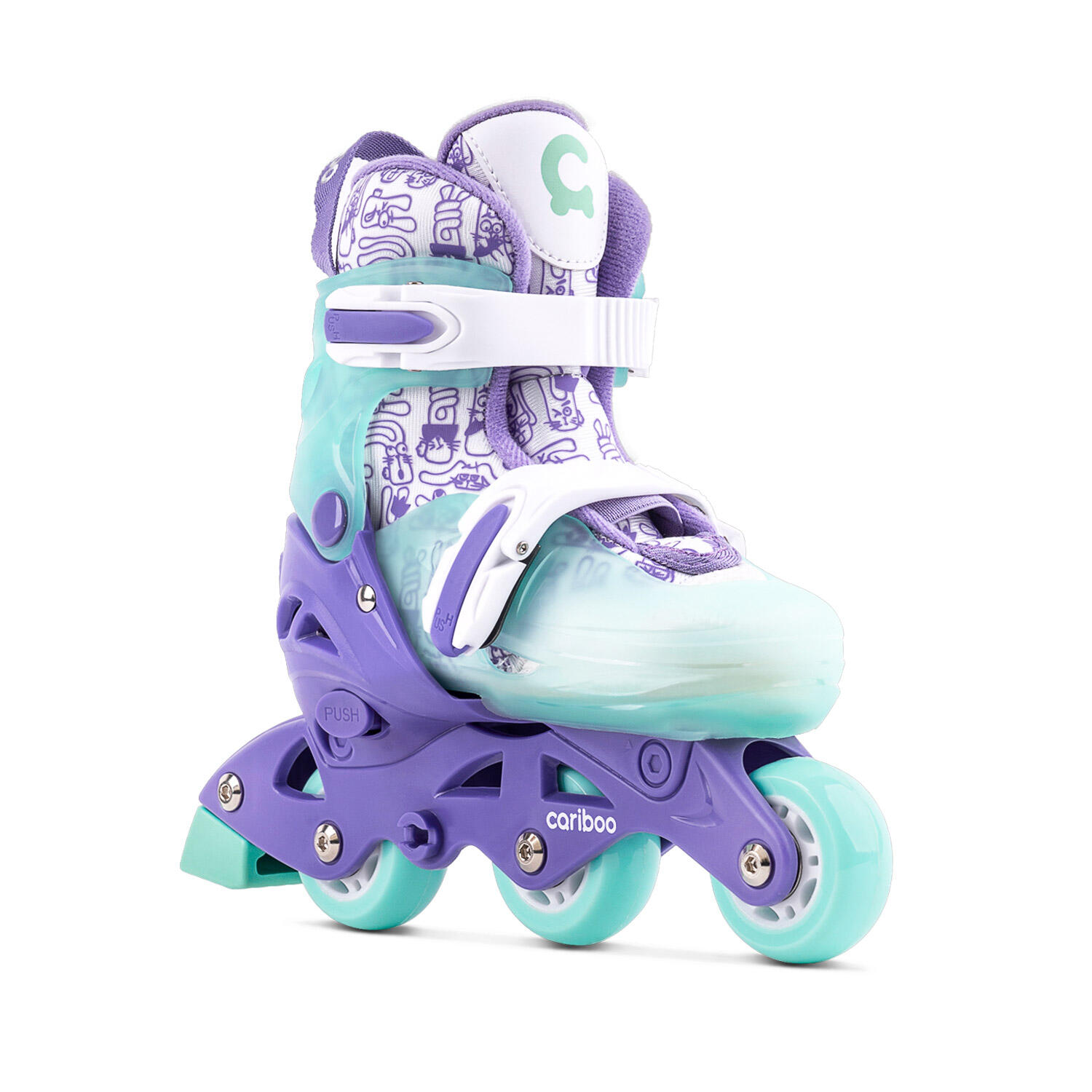 Patins ajustáveis Cariboo Step 1 para crianças - para aprender a patinar, roxo 8/8