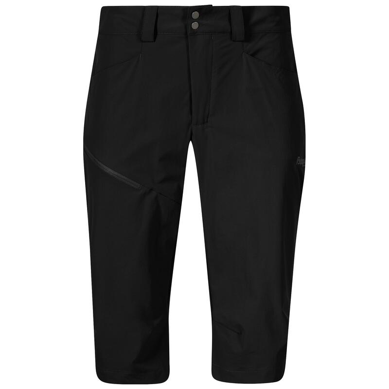 Bergans of Norway Pantaloncini lunghi Vandre Light Softshell Donna - Nero