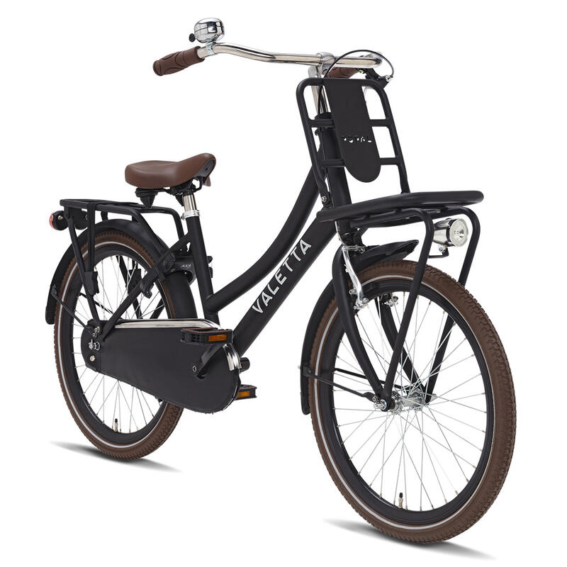 Vélo Enfant Valetta Cargo - Filles - 22 pouces - Noir Mat