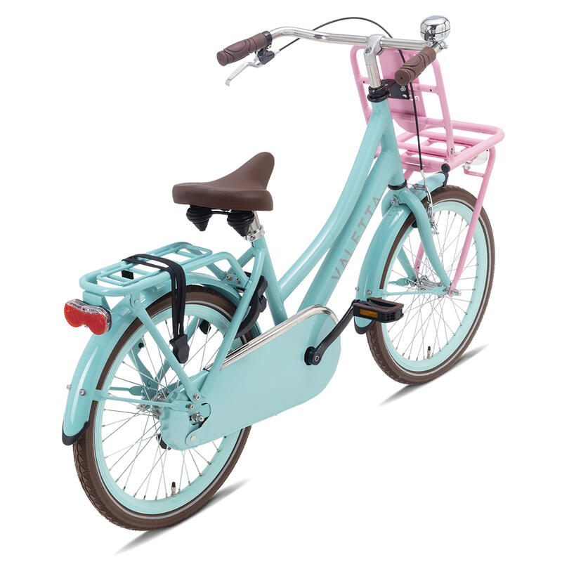 Vélo Enfant Valetta Cargo - Filles - 20 pouces - Turquoise / Rose