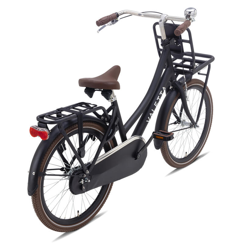 Vélo Enfant Valetta Cargo - Filles - 22 pouces - Noir Mat