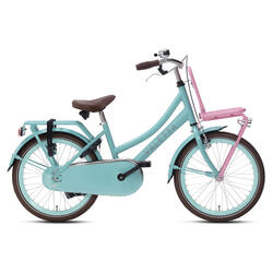 Vélo Enfant Valetta Cargo - Filles - 20 pouces - Turquoise / Rose