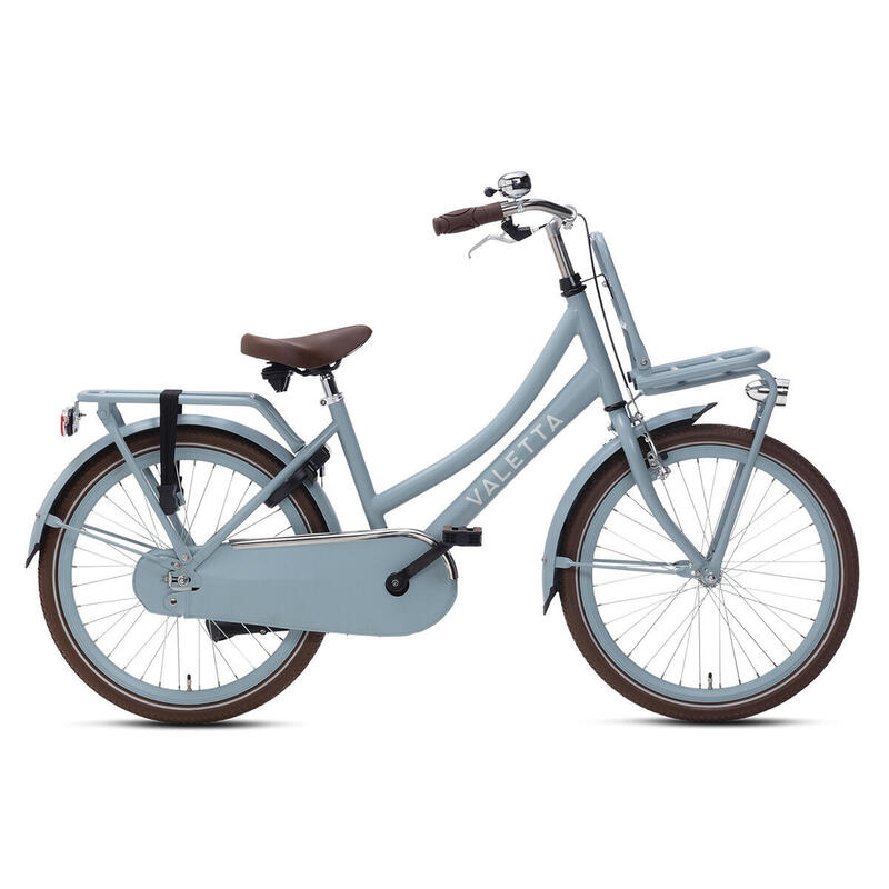 Valetta Cargo Transportfiets - Meisjesfiets - 22 inch - Mat Blauw