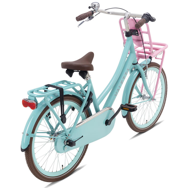 Valetta Cargo N3 Transportfiets - Meisjesfiets - 22 inch - Turquoise/Roze