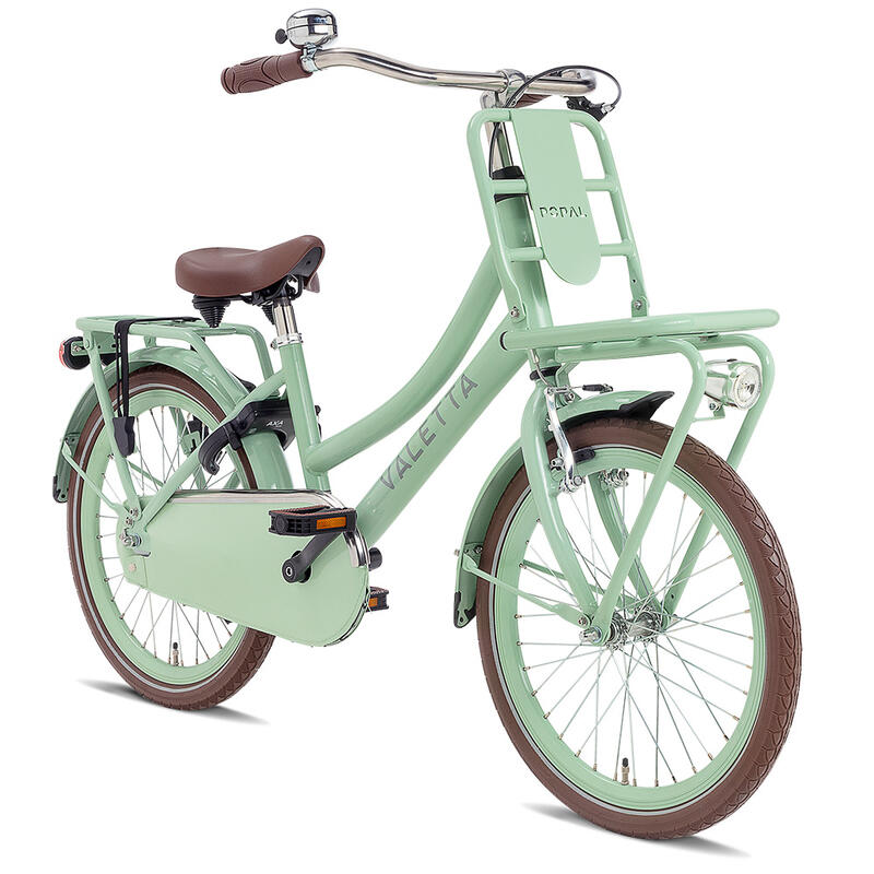 Vélo Enfant Valetta Cargo - Filles - 20 pouces - Vert Pastel