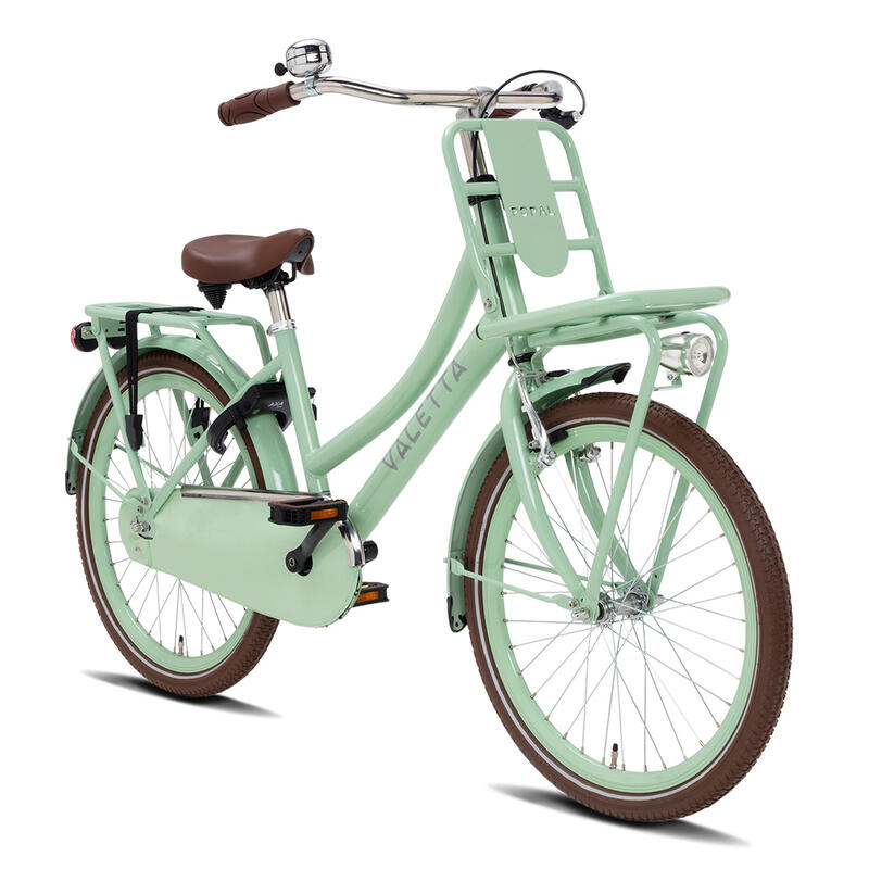 Vélo Enfant Valetta Cargo - Filles - 22 pouces - Vert Pastel