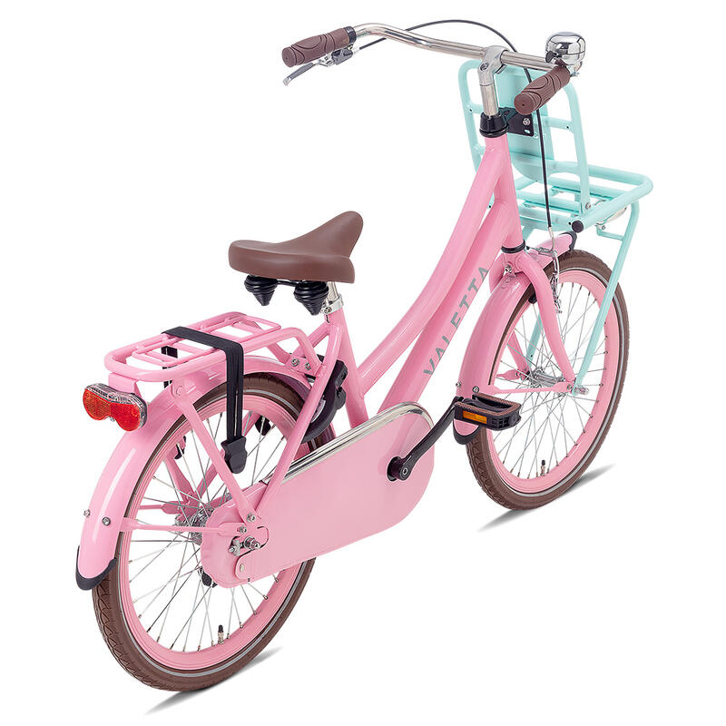 Valetta Cargo Transportfiets - Meisjesfiets - 20 inch - Roze/Mint