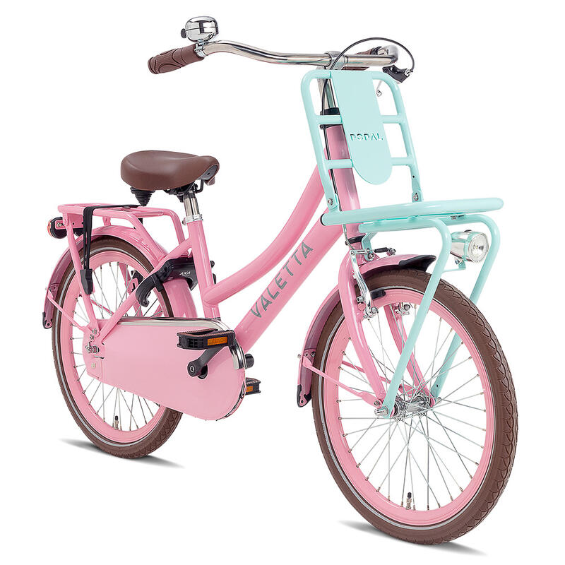 Vélo Enfant Valetta Cargo - Filles - 20 pouces - Rose / Menthe