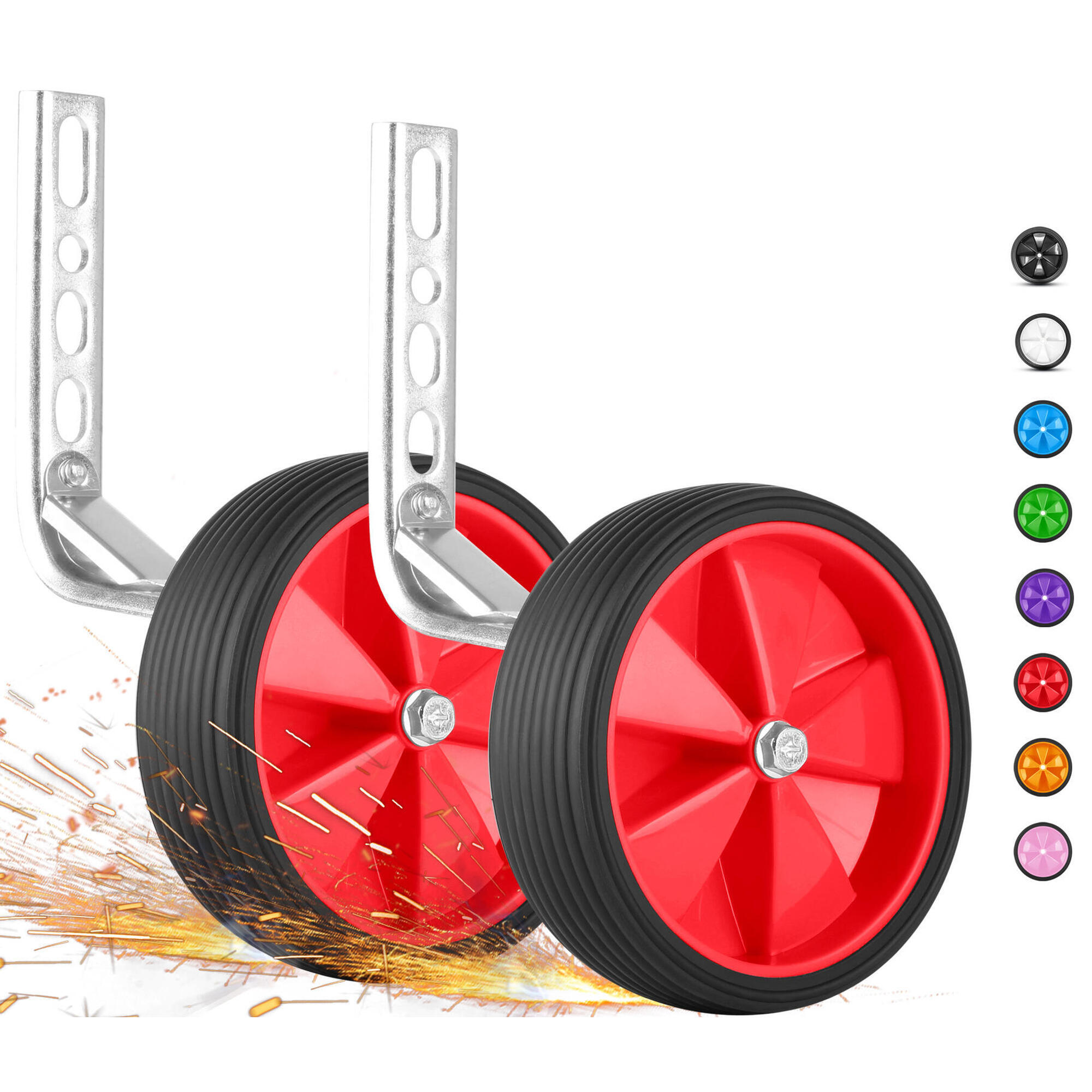 Prometheus Bicycles - Stabilisateurs Pour Vélo Enfant Universel Pour 12 14 16 18 Pouces -extra Larges - Stabilisateur Vélo - Rouge - Taille Unique - Decathlon