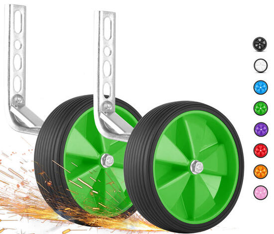 Stützräder für Kinderfahrrad universell für 12 14 16 18 Zoll - Gummi Rollen