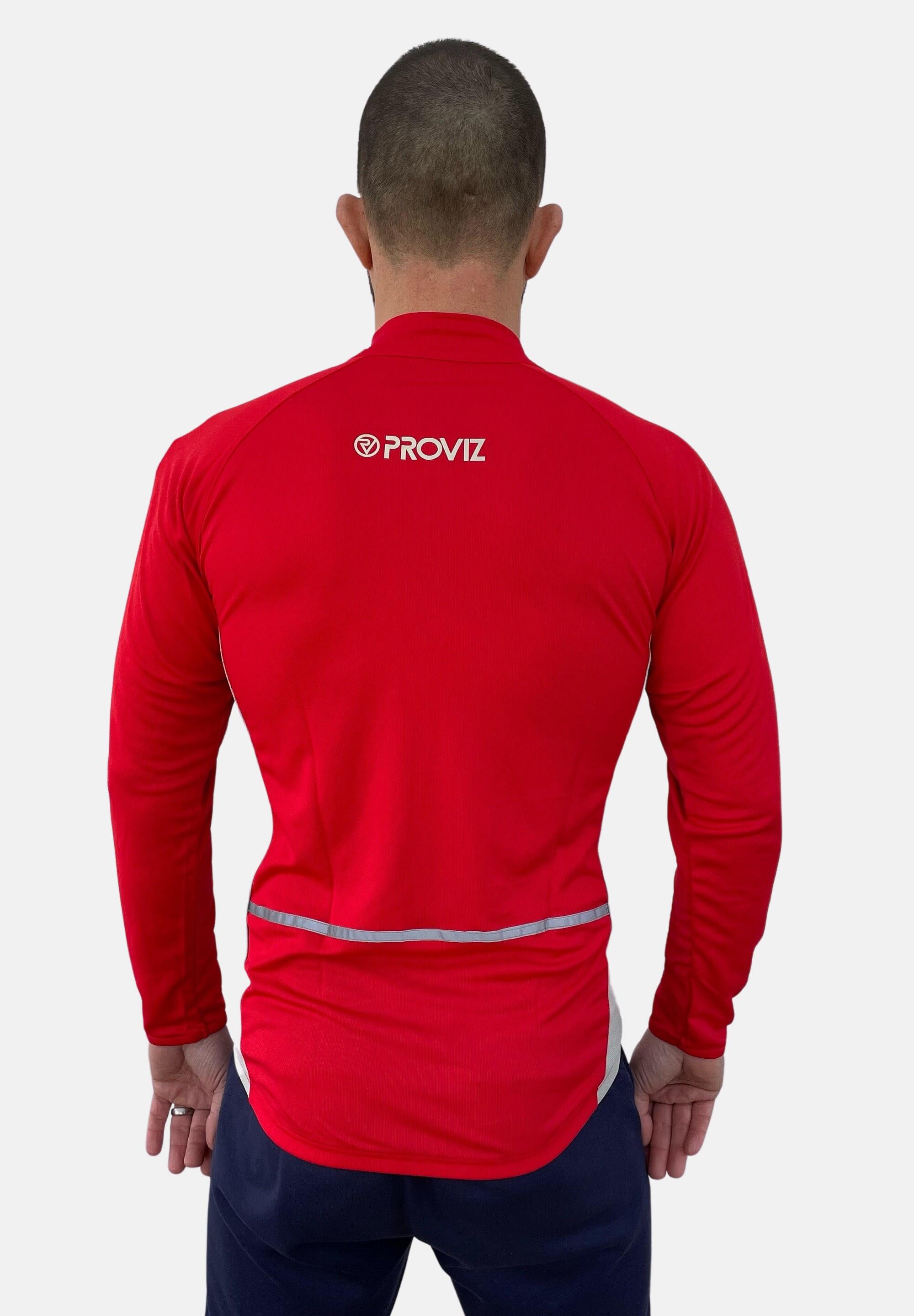 Proviz Classic Mens Sports T-Shirt Long Sleeve Reflective Activewear Top 4/7