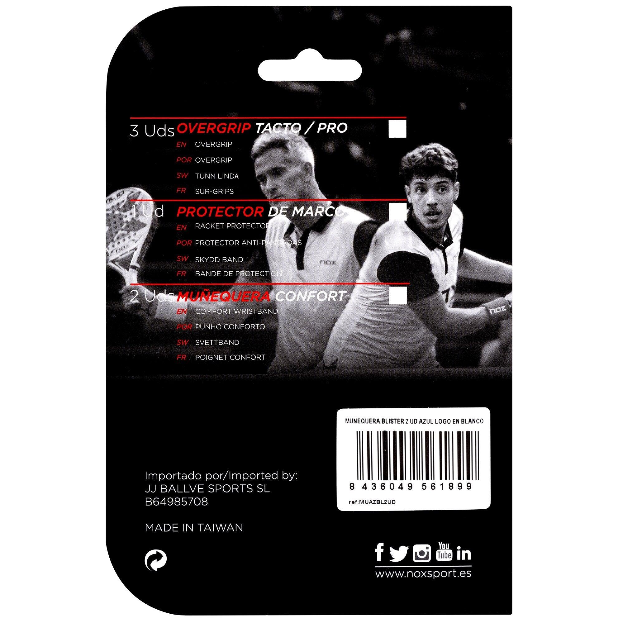 Fitas de Desporto NOX Padel Azul/Branco 2/2