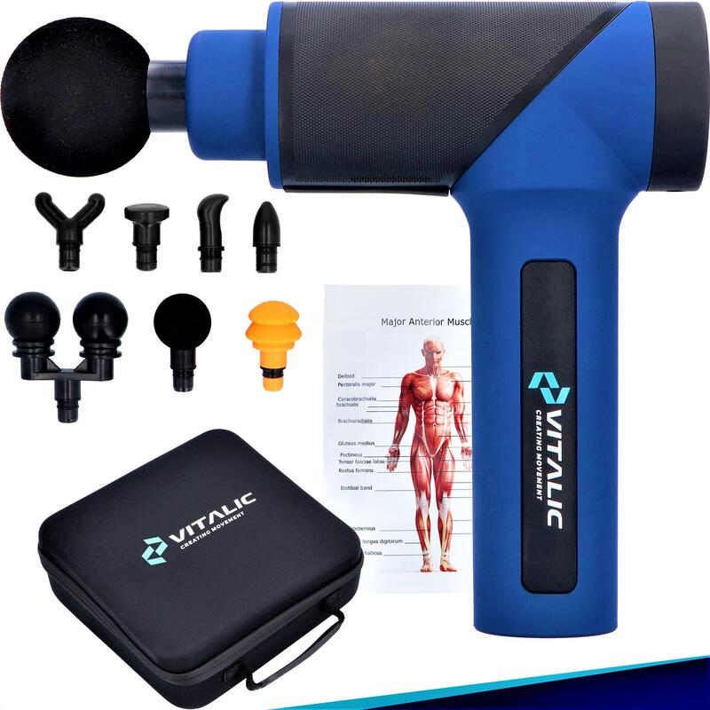 Massage gun met 7 massagekoppen en 6 snelheidstanden - Theragun pistool