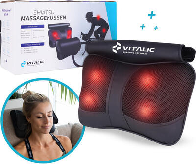 Cuscino massaggiatore Shiatsu Vitalic per collo e schiena dolorante