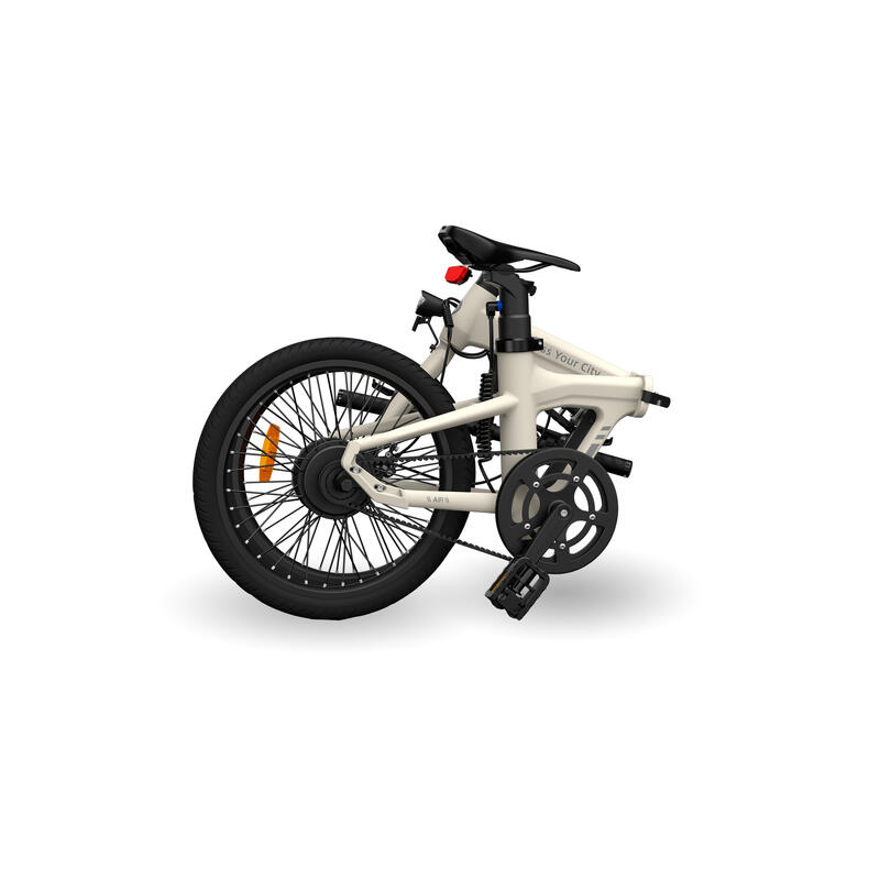 Bicicleta eléctrica plegable Xiaomi ADO A20 Air, Correa carbono, Blanco