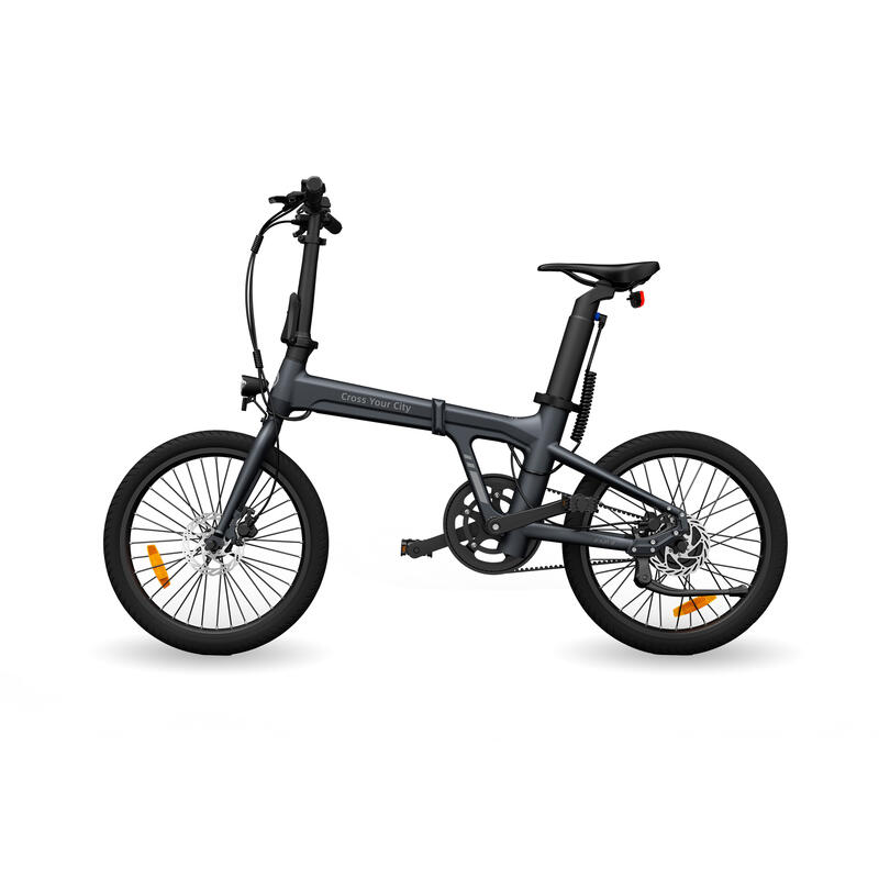 Bicicleta eléctrica plegable Xiaomi ADO A20 Air, Aut 100km, Correa carbono, Gris