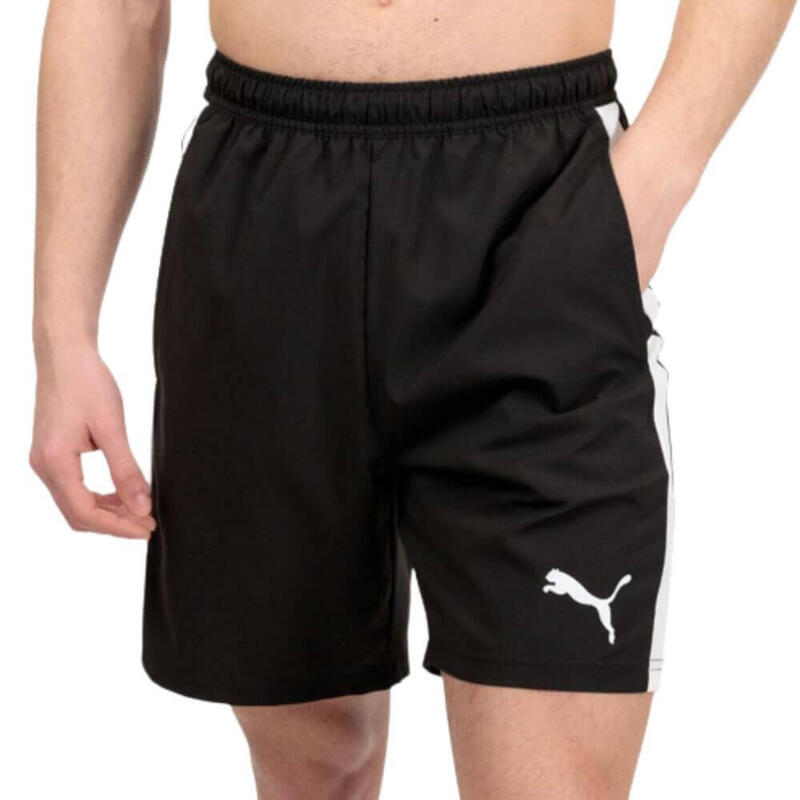 Puma - pantalone corto tuta uomo ess+ 2 col shorts BLACK/WHITE -