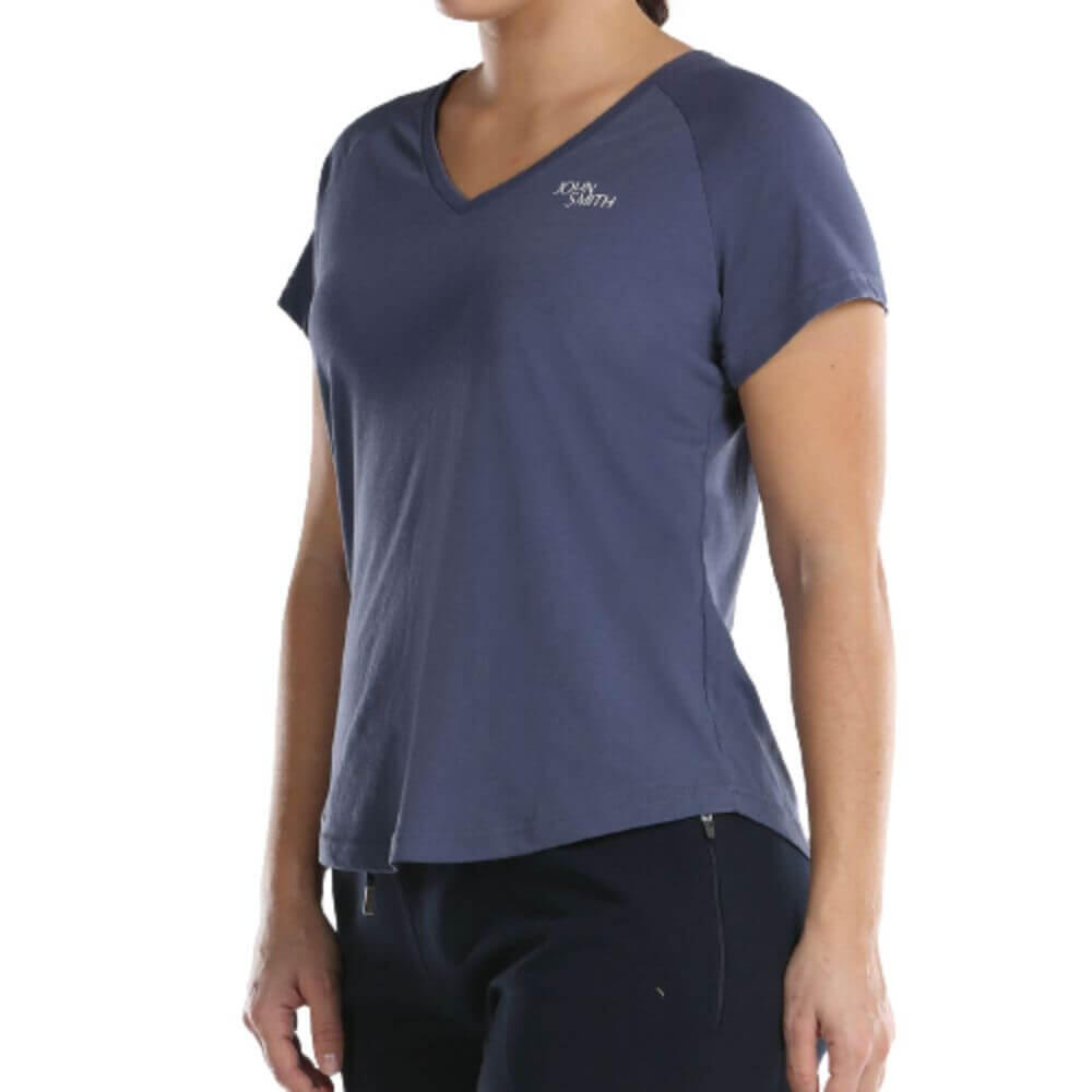 T-shirt Proportions de Cardio-training com Decote em V Mulher NOBSA. Azul 2/4