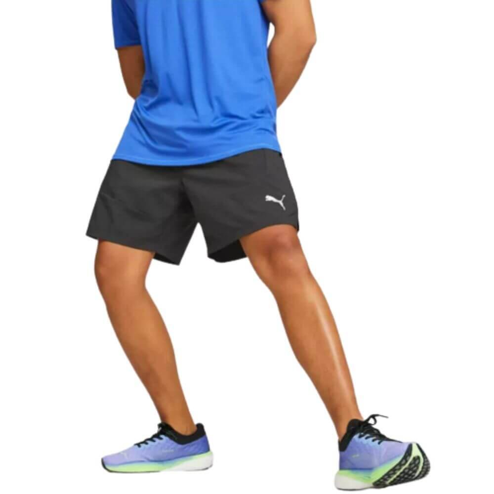 Shorts de corrida Homem Puma Run Fav Velocity. Preto 3/4