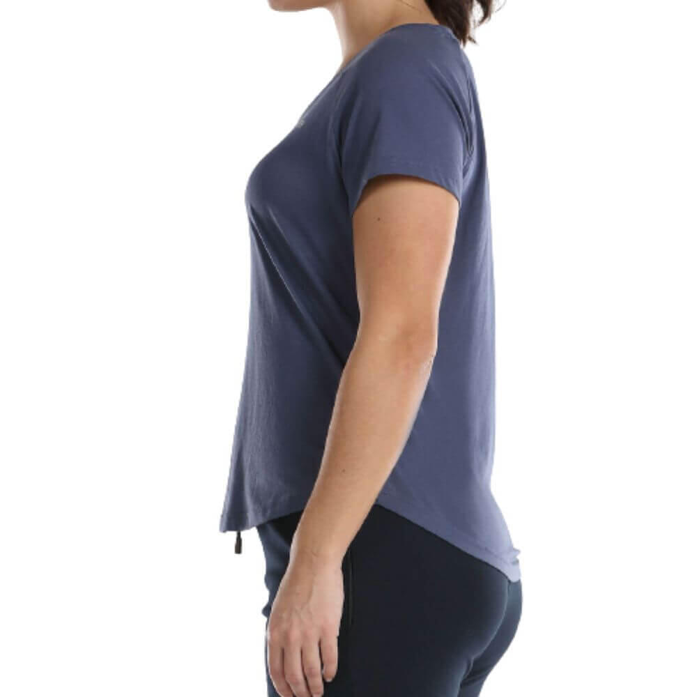 T-shirt Proportions de Cardio-training com Decote em V Mulher NOBSA. Azul 3/4