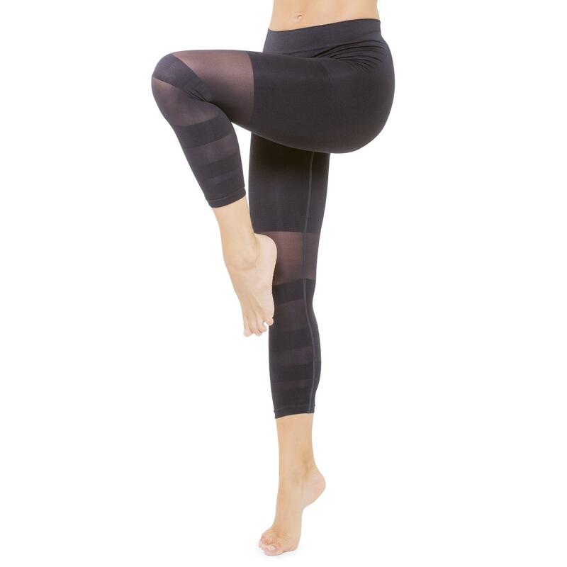 Sportleggings mit Lochmuster schwarz Cellutex