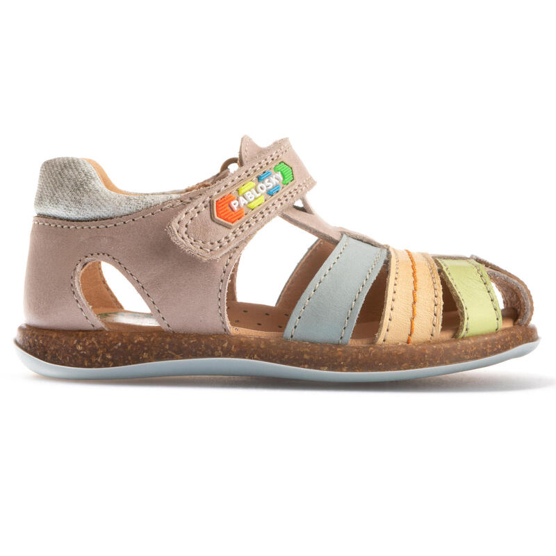 Sandalias de Marcha deportiva de Piel de Bebé Niño PABLOSKY en Beige