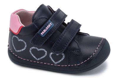 Zapatillas de Marcha deportiva de Piel de Bebé Niña PABLOSKY en Azul marino