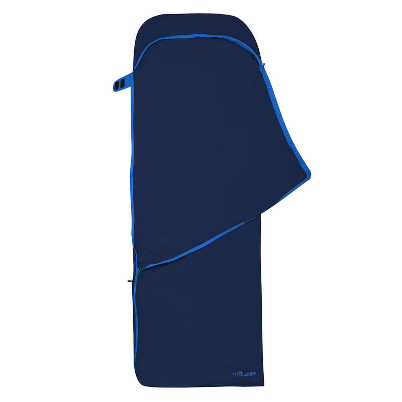 Sac de couchage polaire enfant bleu marine/bleu