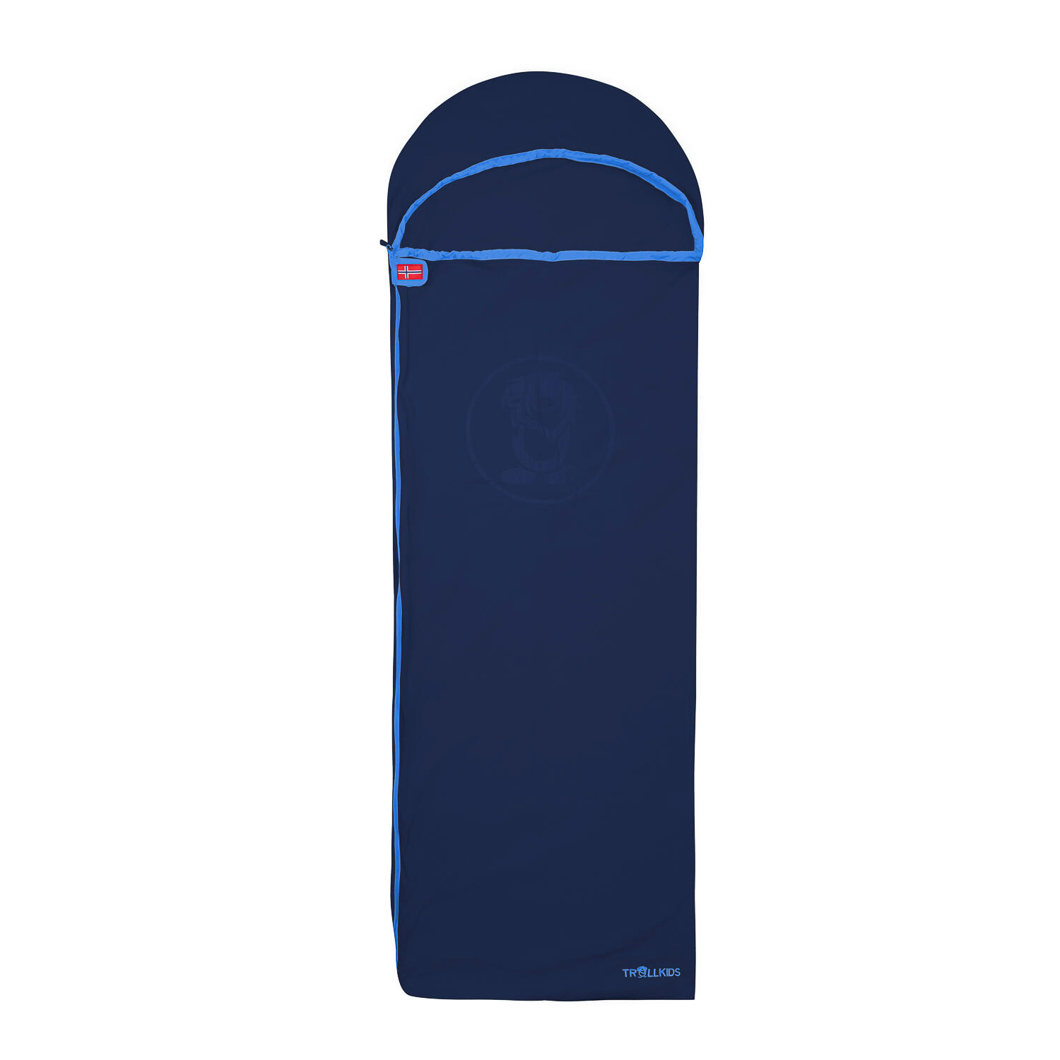 Children's navy/blue fleece sleeping bag