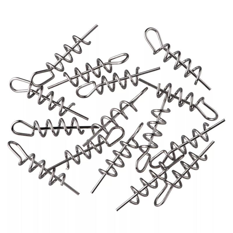 Cork-Screw-Spiralen-Set 15 Stk für das Gummifisch-Angeln in Köderbox 2,6cmx0,8mm