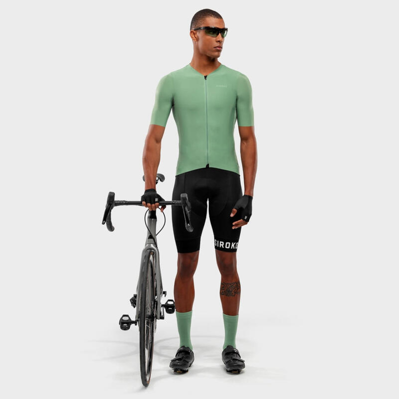 Maillot de manga corta hombre ultraligero ciclismo SRX Pro Stage Verde Oliva