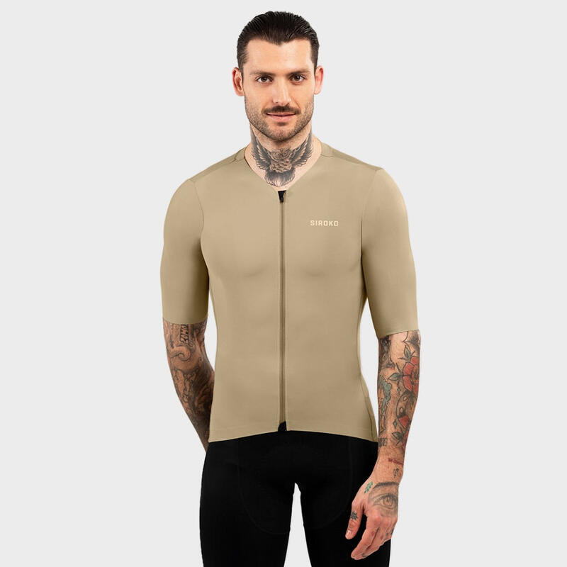 Maillot vélo ultraléger homme Cyclisme SRX PRO Somport Beige