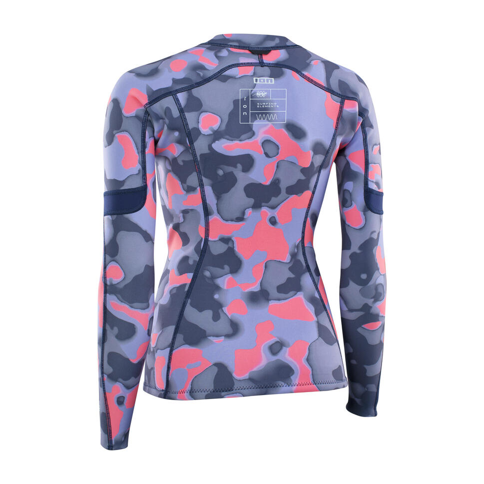 Longsleeve neoprenowy damski ION Neo Zip Top 1.5 capsule pink